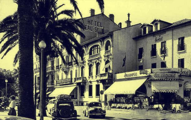 photo ancienne de la facade de l'hotel Beau Sejour Saint Raphael